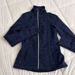 Athleta striated navy jacket